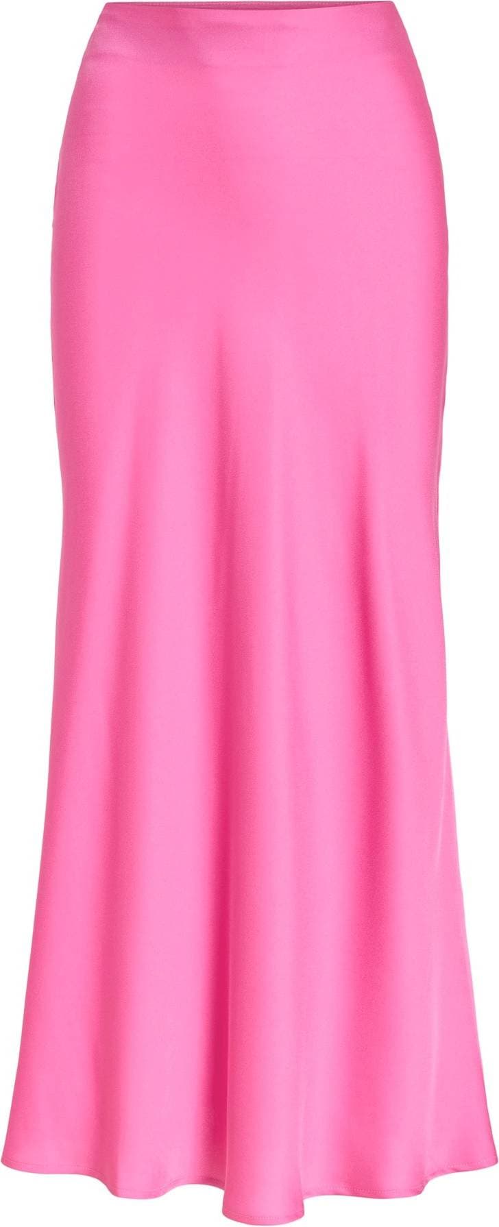 Vila Viellette Hög Midja Midikjol - Rosa