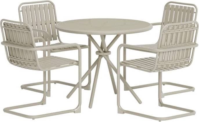 Venture Home Chios Beige 90 cm Med 4 Stolar Utomhus Matgrupp