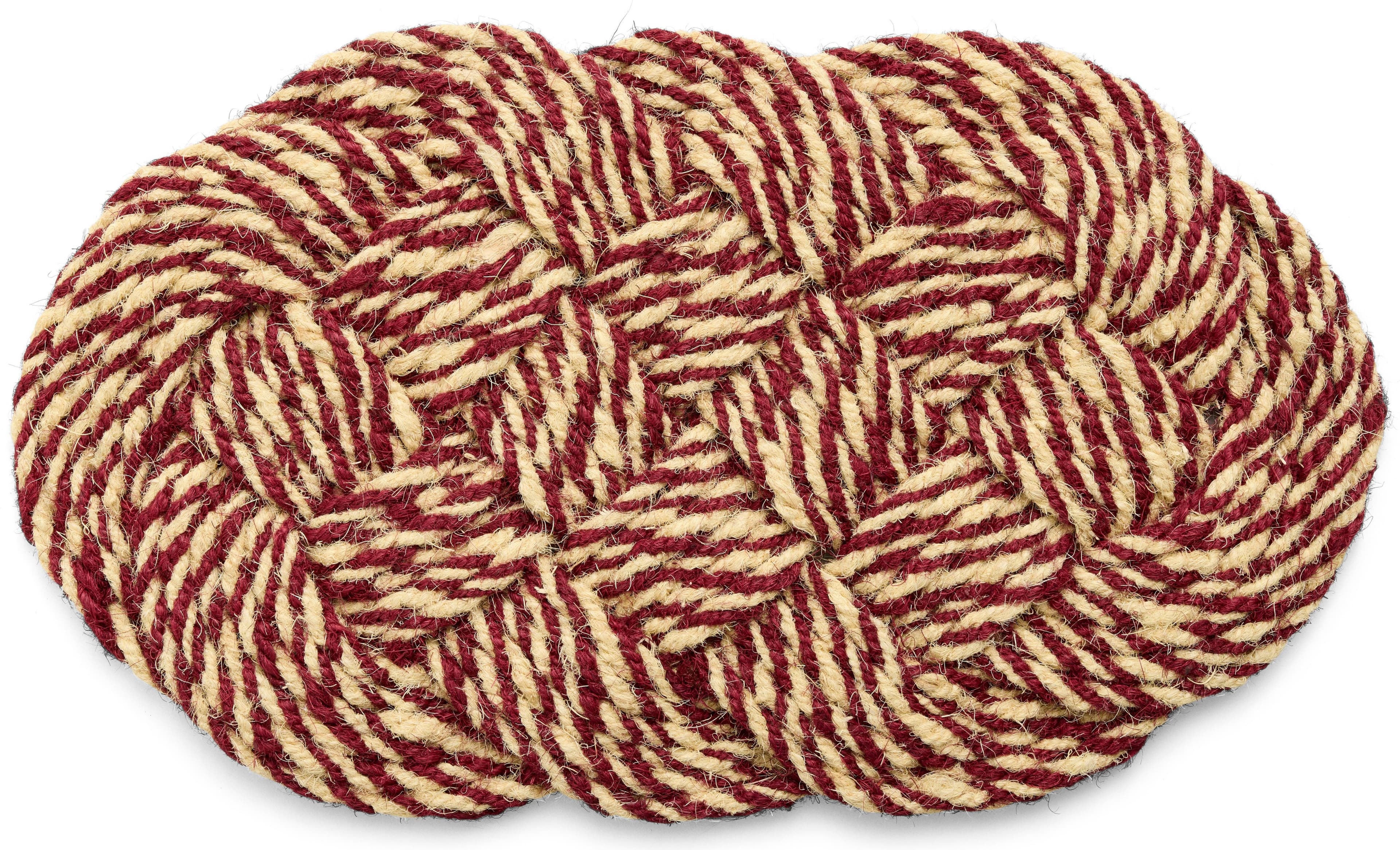 Hay Coco Door Matswirl Bordeaux Off White 40x80 Cm Natur, Brun, Multifärgad, Röd