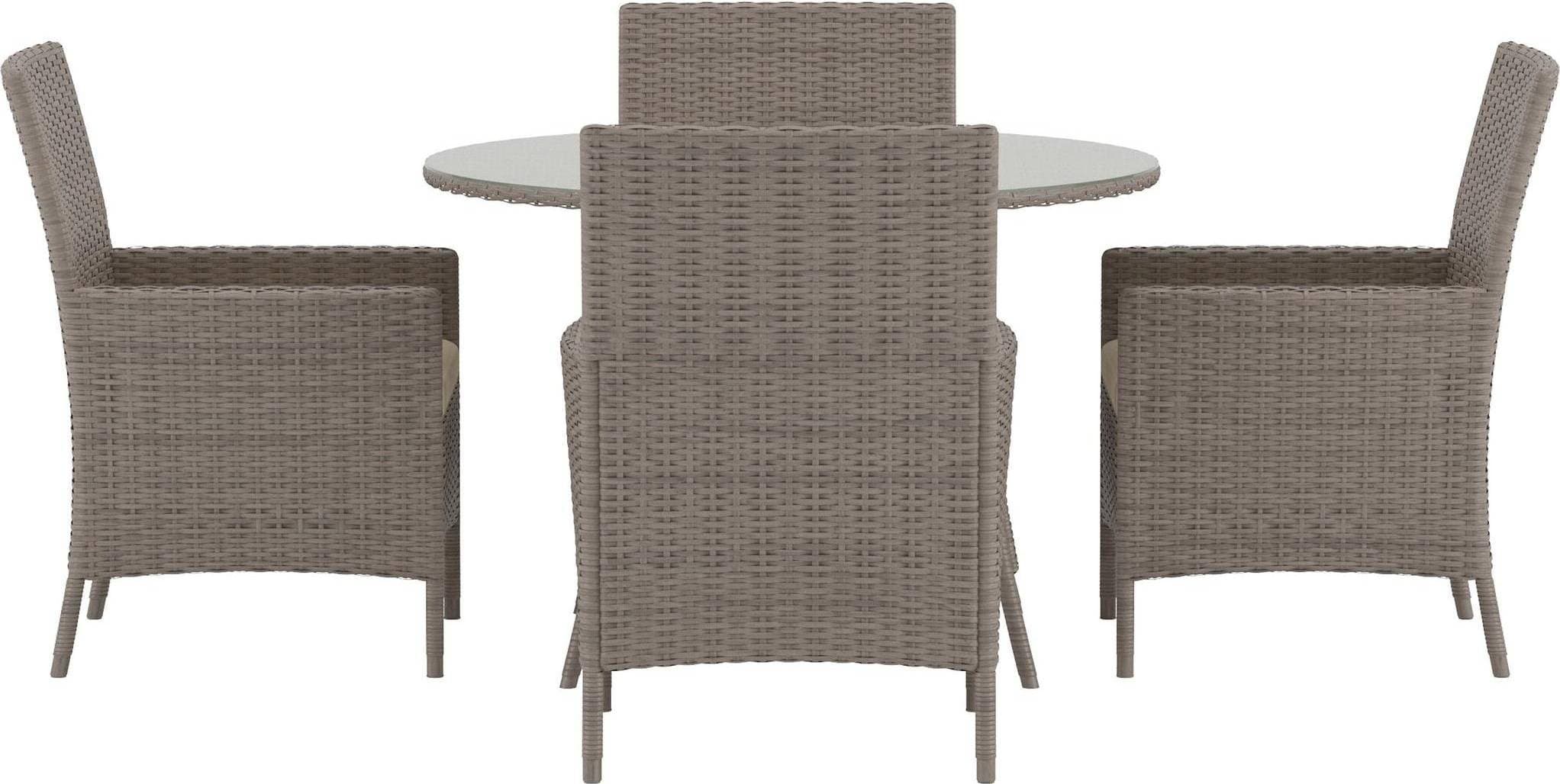 Venture Home Brun 110 cm med 4 Fåtöljer Matgrupp