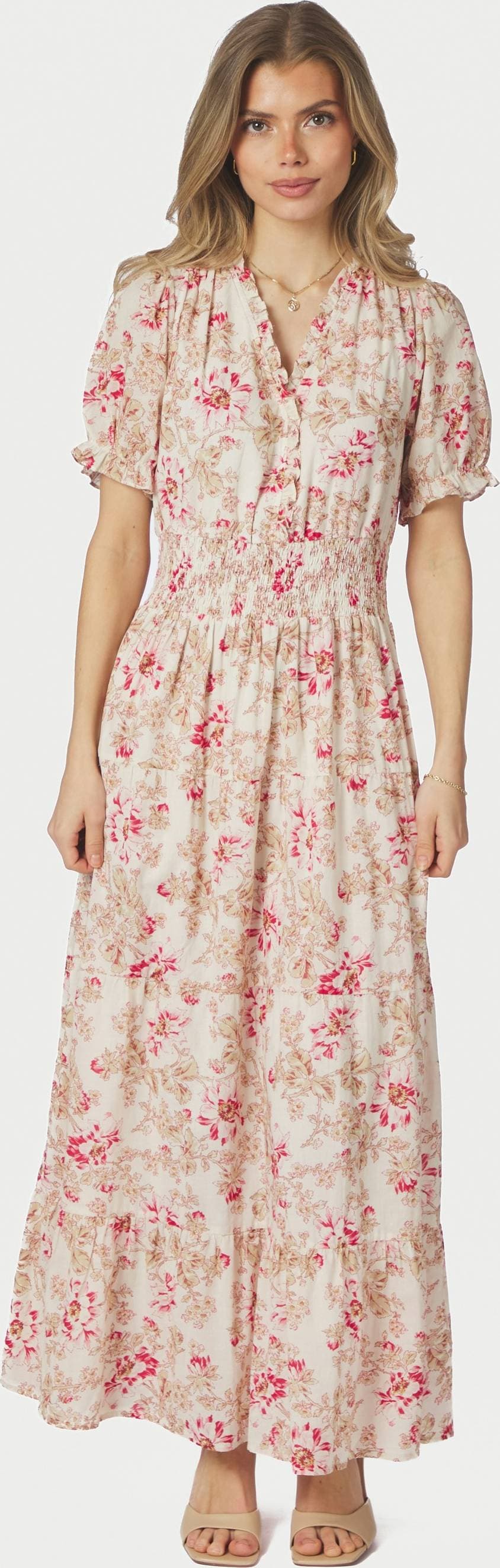Neo Noir Kanza Flower Rose Dress - Pink/Multicolour