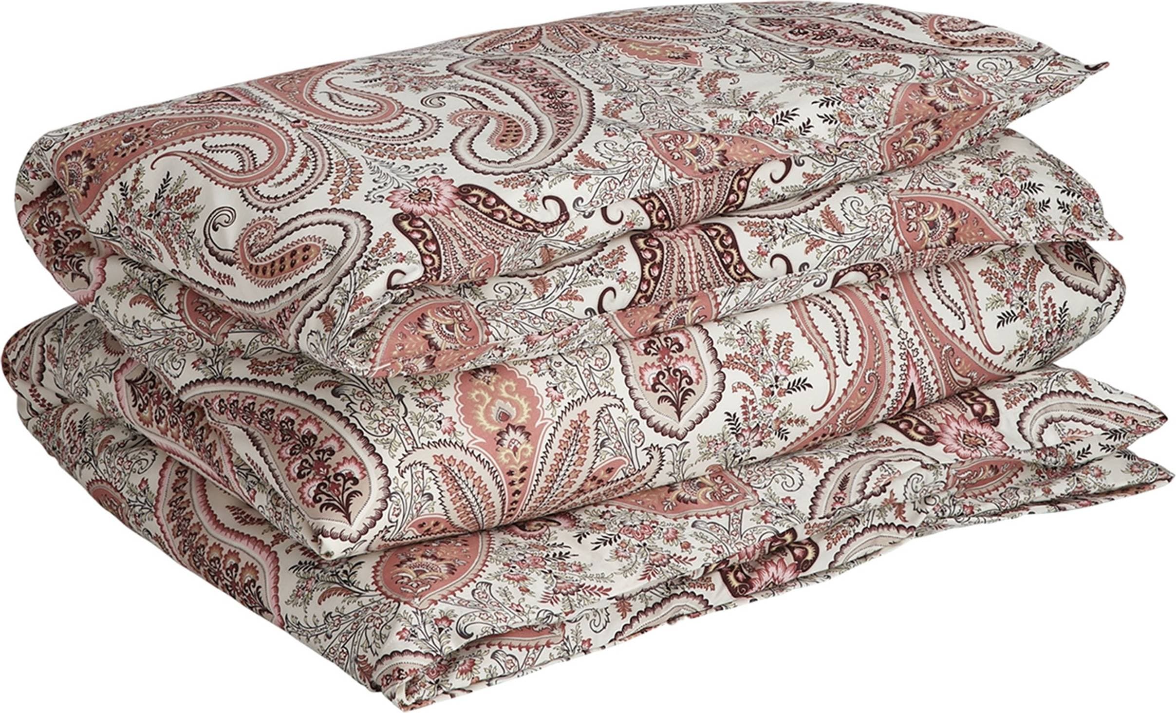 Gant Home Key West Paisley Faded Brick 140x200 cm Rosa Påslakan Rosa, Röd (200x140cm)
