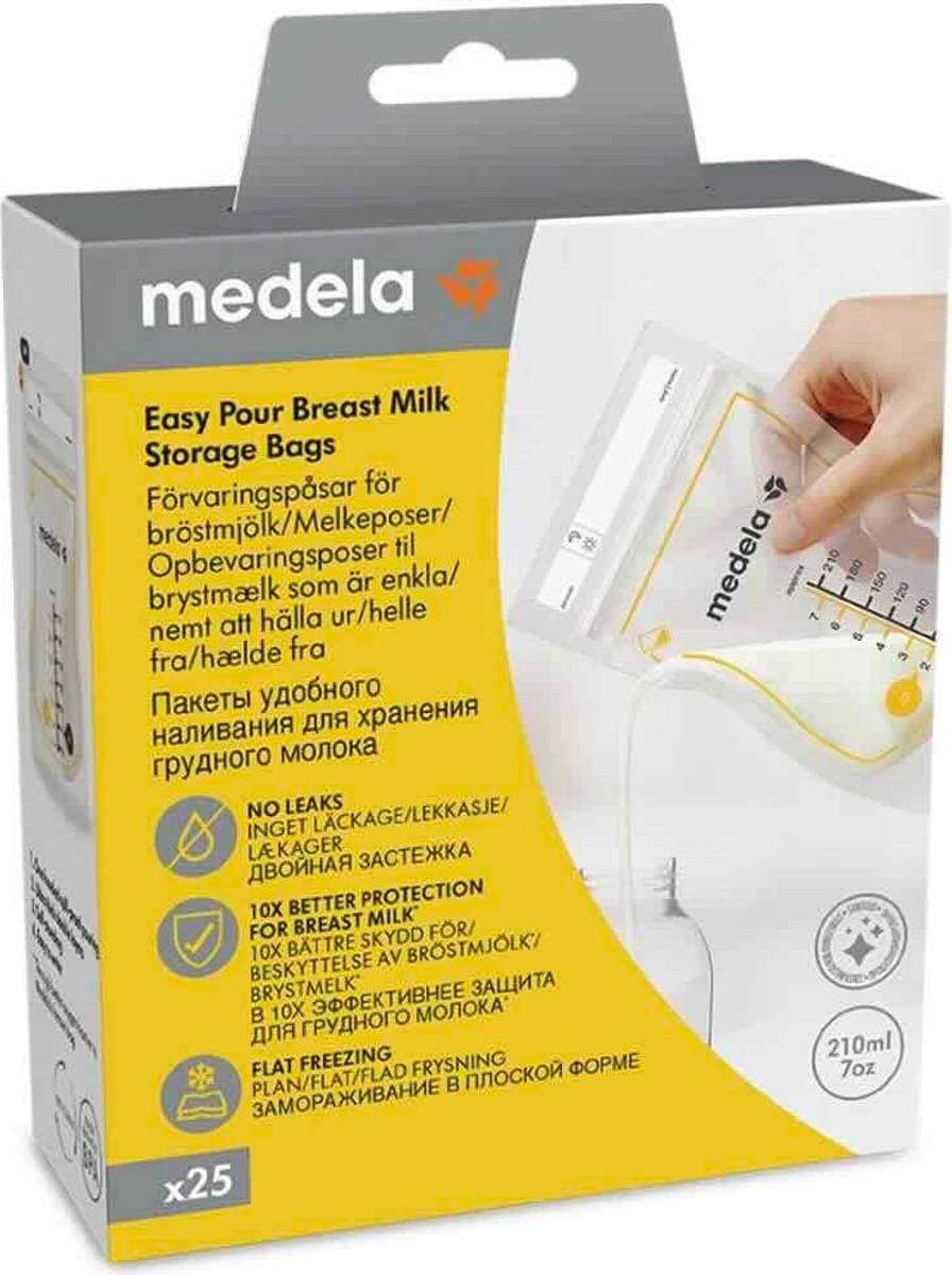Medela Easy Pour Förvaringspåsar Bröstmjölk 25-pack - Multi